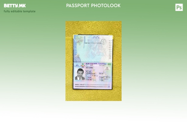 Шаблон за изглед на фотографија од пасош на Малдивите во модерен стил